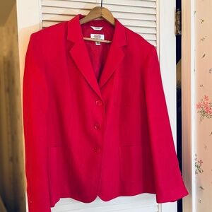 Talbots Hot Pink Irish Linen Blazer 16W